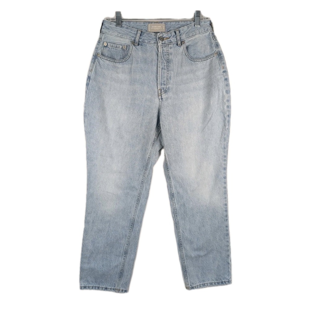 Everlane The Curvy 90s Cheeky Straight Jean  Womens 30 Blue Button Fly Crop